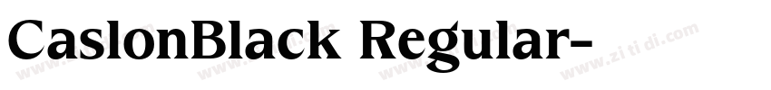 CaslonBlack Regular字体转换